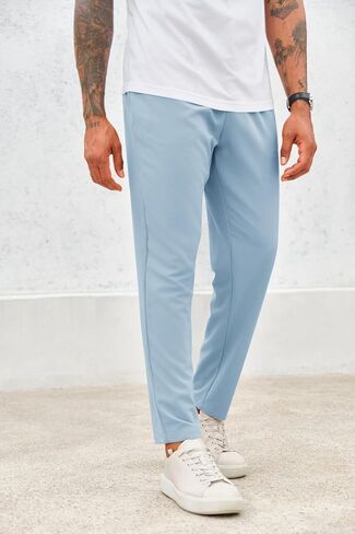 Runcati Mens Slim Fit Dress Pants Business Casual Golf Chino Pants Stretch Pleated Slacks in Saudi Arabia