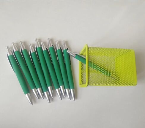10 Ballpoint Pens,Retractable,Office Pens,1.0 mm Orange Pens Black Ink,Send 10 pcs ballpoint pen refills,Used for Office Writing Work Records.(Orange) in Saudi Arabia