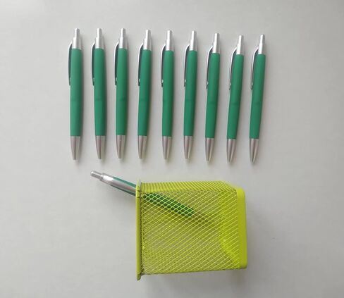 10 Ballpoint Pens,Retractable,Office Pens,1.0 mm Orange Pens Black Ink,Send 10 pcs ballpoint pen refills,Used for Office Writing Work Records.(Orange) in Saudi Arabia