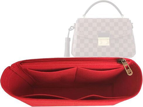 bag organizer for lv croisette insert small bag crayon Organizer insert Y079-Khaki in Saudi Arabia