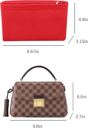 bag organizer for lv croisette insert small bag crayon Organizer insert Y079-Khaki in Saudi Arabia