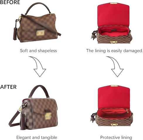 bag organizer for lv croisette insert small bag crayon Organizer insert Y079-Khaki in Saudi Arabia