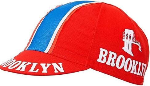 قبعة ركوب الدراجات Team Brooklyn Retro مع خطوط حمراء/بيضاء/زرقاء in Kuwait