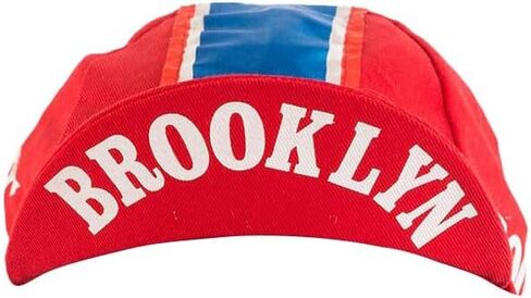 قبعة ركوب الدراجات Team Brooklyn Retro مع خطوط حمراء/بيضاء/زرقاء in Kuwait