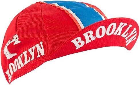 قبعة ركوب الدراجات Team Brooklyn Retro مع خطوط حمراء/بيضاء/زرقاء in Kuwait