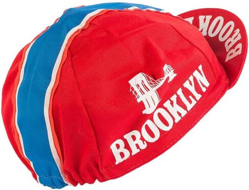 قبعة ركوب الدراجات Team Brooklyn Retro مع خطوط حمراء/بيضاء/زرقاء in Kuwait