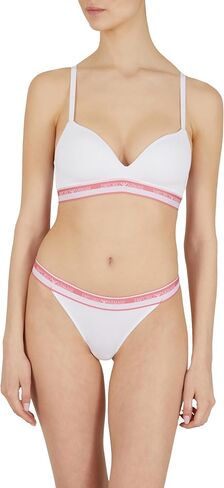 Emporio Armani Women's Stretch Cotton Logoband Padded Triangle Bra in Saudi Arabia