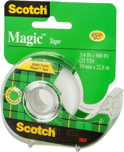 شريط مكتب شفاف 3M Scotch 122L-GC - عرض 3/4 بوصة - 83456 [السعر لكل لفة] in Saudi Arabia