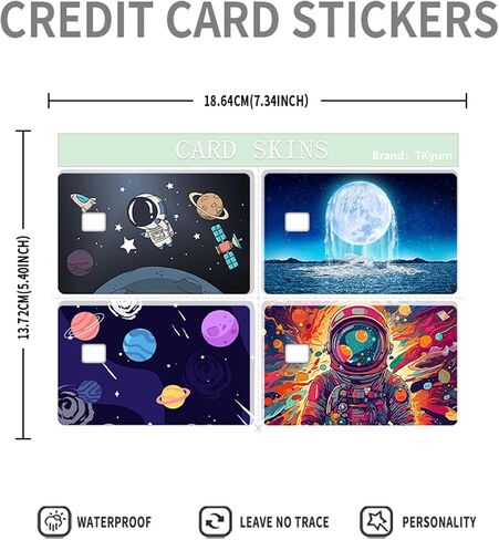Mexican President Peso Card Stickers,Skin for Credit Debit Key Card 4 Pcs Covering Personalizing Bank Card |Removable, No Bubble, Slim, Waterproof 1000 Mexico Peso Card Cover (Color-I, 4 PSC) in Saudi Arabia