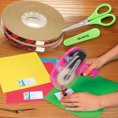 Tape, 2.46 Oz Advanced Tape Glider Refill Rolls | Bundled Paper Scissors, 1/4-Inch by 36-Yard Tape Dispenser Refill Rolls, Precision Crafting & Scrapbooking (Pack of 3) in Saudi Arabia