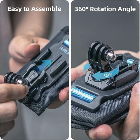 حقيبة ظهر SKEZN بحزام كتف مع وصلة كروية قابلة للتعديل ووسادة كتف متوافقة مع GoPro Hero 11 10 9 8، DJI، Insta360 والمزيد (4.3 * 2.8 * 3 بوصة) in Kuwait