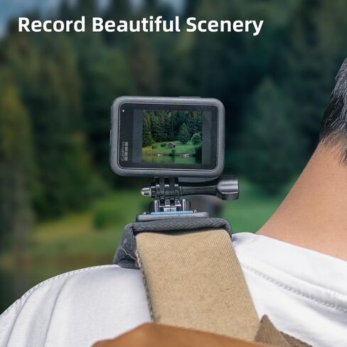 حقيبة ظهر SKEZN بحزام كتف مع وصلة كروية قابلة للتعديل ووسادة كتف متوافقة مع GoPro Hero 11 10 9 8، DJI، Insta360 والمزيد (4.3 * 2.8 * 3 بوصة) in Kuwait