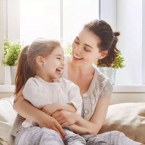 Spiritlele 12 زوجًا من الأقراط المغناطيسية لحجر الميلاد مجموعة زركون مكعبة بمشبك على غير ثقب أقراط مزيفة هدايا عيد الميلاد للجنسين in Kuwait