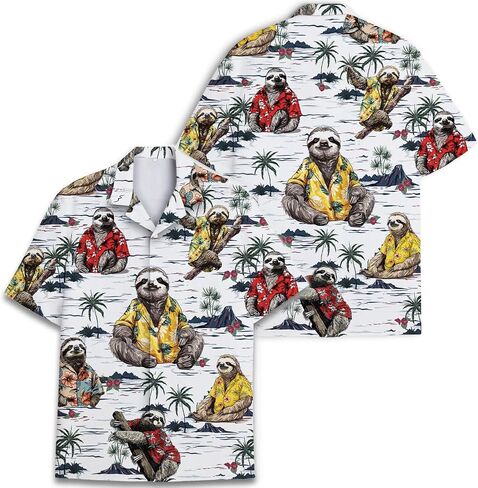 Funny Tropical Opposum Hawaiian Shirt for Men Women, Short Sleeve Button Up Relaxed Fit Casual Hawaiian Shirts for Adults in Saudi Arabia