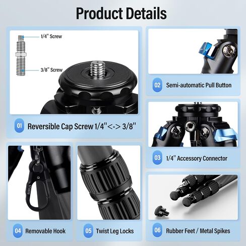 SIRUI SL-200 Carbon Fiber Tripod Extension Pole, Two-Section Center Column Extender for Tripods in Saudi Arabia