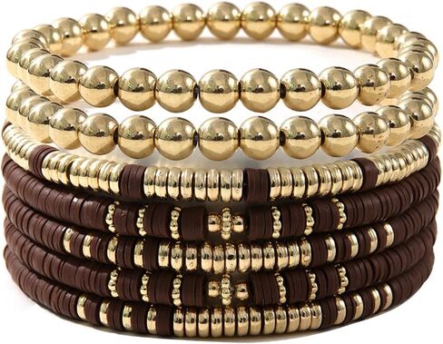 Friendship Bracelets Gold Beaded Bracelets for Women Guts Tour Outfit Soft Pottery Bracelet Summer Bracelets Olivia Bracelets Jewelry Gift Olivia Merch in Saudi Arabia