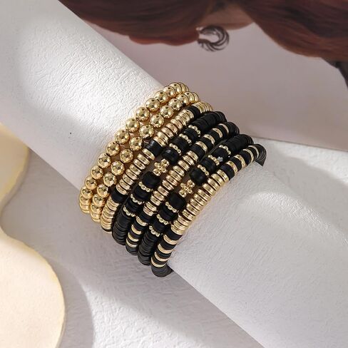 Friendship Bracelets Gold Beaded Bracelets for Women Guts Tour Outfit Soft Pottery Bracelet Summer Bracelets Olivia Bracelets Jewelry Gift Olivia Merch in Saudi Arabia