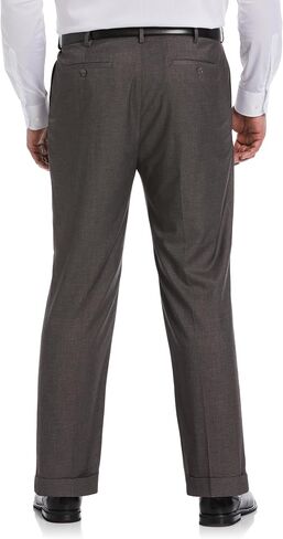 Savane Men's Big & Tall Performance No Iron Double Pleated Gabardine Pants with Expandable Waistband in Saudi Arabia
