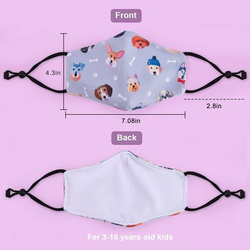 6Pack Kids Face Mask Reusable, Breathable Face Mask for Boys Girls, Adjustable Children Face Mask in Saudi Arabia