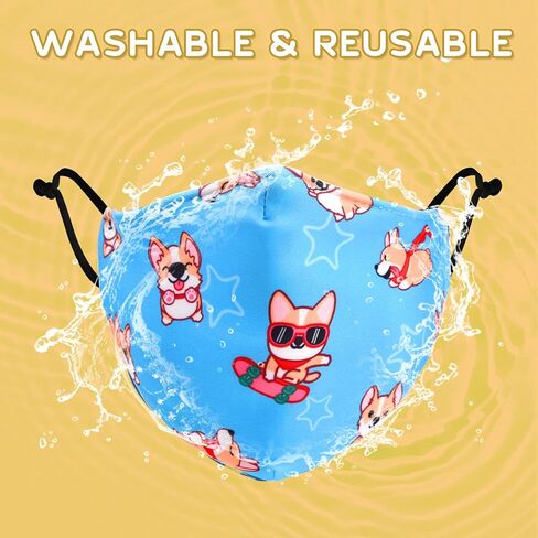 6Pack Kids Face Mask Reusable, Breathable Face Mask for Boys Girls, Adjustable Children Face Mask in Saudi Arabia