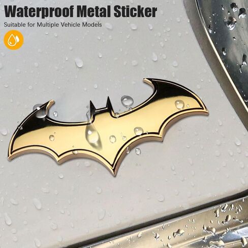 Pincuttee 2PC 3D Metal Sticker for Car,Bat Sticker for Car, Car Emblem Stickers,Car Exterior Decal and Sticker,Bumper Sticker for Car/SUV/Truck(Silver,2PC) in Saudi Arabia