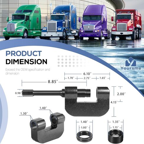 Yoursme 16002 Brake Anchor Pin Press 10 Ton Capacity for Semi Trucks, Works for Class 6-8 Transportation Trucks and Equipment in Saudi Arabia