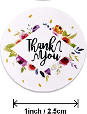 Floral Stickers Stickers 1'' 25mm Adhesive Labels,1000pcs Decorative Envelope Seal Stickers for Gifts, Wedding,Birthday, Party,Packaging for Small Business (A-36) in Saudi Arabia