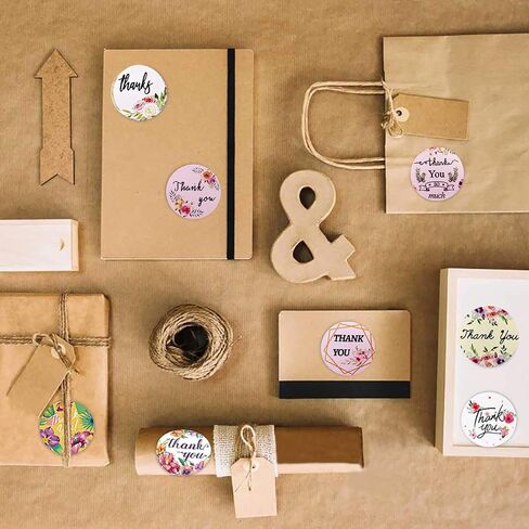 Floral Stickers Stickers 1'' 25mm Adhesive Labels,1000pcs Decorative Envelope Seal Stickers for Gifts, Wedding,Birthday, Party,Packaging for Small Business (A-36) in Saudi Arabia