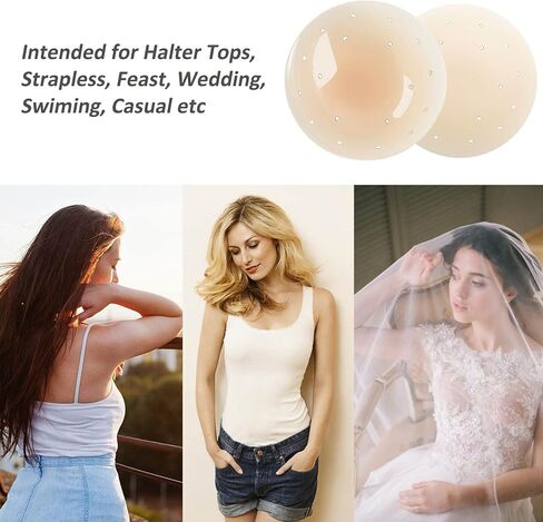 حمالة صدر لاصقة من السيليكون غير مرئية للنساء والفتيات فستان زفاف بدون حمالات بدون ظهر in Kuwait