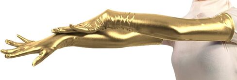 Men's and Women's Shiny Metallic Spandex Opera Party Costume Gloves Wet Look Gloves in Saudi Arabia