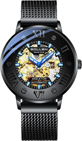 Skeleton Automatic Mens Watch, Double-Sided Skeleton Automatic Watch for Men in Saudi Arabia