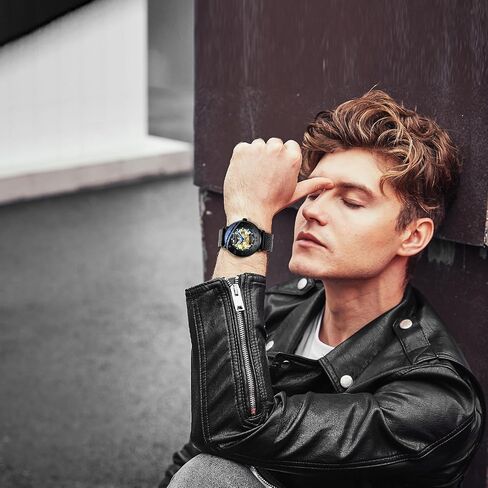 Skeleton Automatic Mens Watch, Double-Sided Skeleton Automatic Watch for Men in Saudi Arabia
