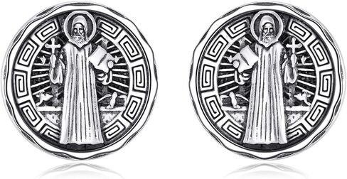YFN Saint Michael Earrings Sterling Silver Religious Protector Earrings St Michael Archangel Jewelry Gifts for Women Men in Saudi Arabia