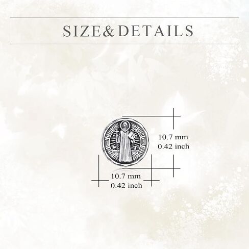 YFN Saint Michael Earrings Sterling Silver Religious Protector Earrings St Michael Archangel Jewelry Gifts for Women Men in Saudi Arabia