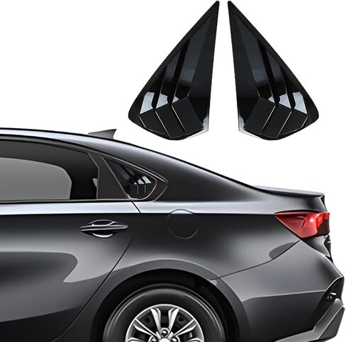 for Kia Forte 2024 2023 2022 2021 2020 2019 Window Louvers Rear Side Window Louvers Air Vent Scoop Shades Cover Blinds Trim Exterior Accessories 2PCS(Carbon Fiber) in Saudi Arabia