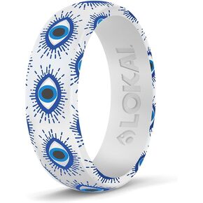 Lokai Silicone Ring for Men & Women - Ultra Comfort, Premium Silicone Rings for Active Lifestyle & Wedding Bands - Durable & Breathable Rubber Rings