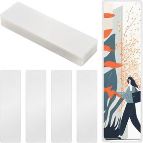 100pcs Bookmark Laminating Pouches, 2.36x8.5 Inch Photo Booth Sleeve 5 Mils Thermal Laminating Packaging Clear Bookmark Pockets Blank Book Markers Cover Holder Compatible with Most Book Bag Laminators
