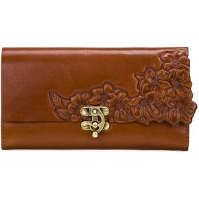 محفظة باتريشيا ناش تيريزا النسائية - محفظة للنقود وبطاقات الائتمان للنساء، محفظة رفيعة أنيقة للنساء من الجلد الحقيقي، محفظة نسائية صغيرة، محفظة لحمل النقود للنساء، أسمر ضارب للصفرة in Kuwait