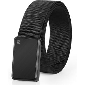 FAIRWIN Belts for Men, Men’s Stretch Nylon Belt with Quick Release Aluminum Buckle for Jeans Pants Shorts