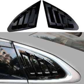Window Louvers for Chevy Malibu 2016 2017 2018 2019 2020 2021 2022 2023 2024 Rear Side Window Louvers Side Window Scoop Covers Vent Auto Exterior Decoration Accessories (Matte Black)