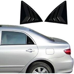 for Toyota Corolla GL GLI XLI 2009 2010 2011 2012 2013 Window Louvers Rear Side Window Louvers Air Vent Scoop Shades Cover Blinds Trim Exterior Accessories 2PCS(Carbon Fiber)