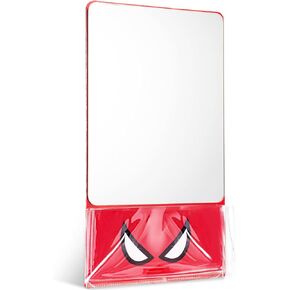 Magnetic Locker Mirror, 6.69" x 5.51" Small Real Glass Mirror with Holder Bag and Magnetic Backing for Coat Lockers School Locker Bathroom Household Refrigerator Office Cabinet -Tie-dye