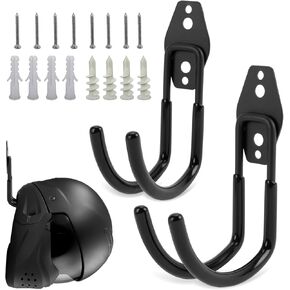 Motorcycle Helmet Wall Mount Hook with Screws, PSLER Helmet Hanger Wall Mount Garage j Hooks for Hanging