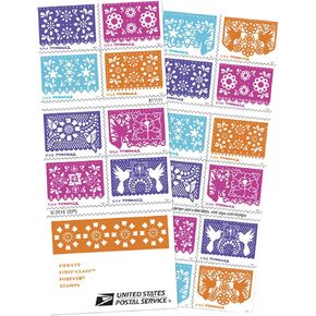 Colorful Celebration USPS Forever Postage Stamps Booklet of 20 Self-Adhesive 1 Booklet of 20 Stamps