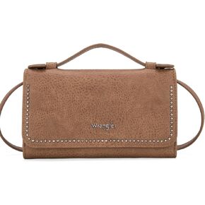 Wrangler Clutch Wallets Womens Trifold Credit Card Wallet Soft Minimalist Women's Wallets, Card Cases & Money Organizers Brown Western Wallet Clutch Purse for Women