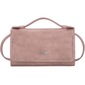 Wrangler Clutch Wallets Womens Trifold Credit Card Wallet Soft Minimalist Women's Wallets, Card Cases & Money Organizers Brown Western Wallet Clutch Purse for Women