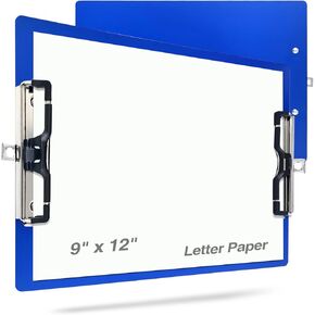 Aluminum Metal Clipboard Sturdy Stainless Hangable with Pen Holder Double Clip Board Size Letter A4 9" x 12.6" for School Office Business Medical Professionals Workshop Factory