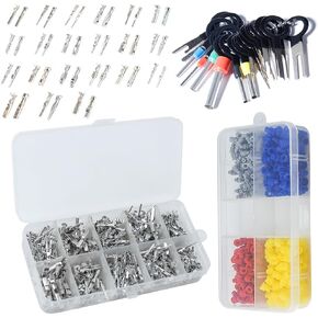 1/1.5/1.8/2.2/2.8/3.5mm Terminal Automotive Connector Car Electrical Wire Removal Non-Insulated Plug Male Female Crimp Pins Connectors Kit Crimped kit Motorcycle Atv set Auto Electric