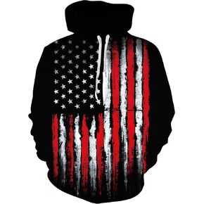 Unisex Cool 3D Fleece Liner Hoodies Upgrade Quality Pullover Novelty Print Sweatshirt With Front Pocket S-XXL
