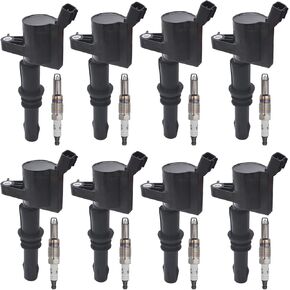 Ignition Coil Pack and Spark plug DG511 C1541 FD508 SP515 Compatible with Set of 8 Ford Lincoln Expedition F150 F250 F350 Super Duty Navigator 5.4L V8